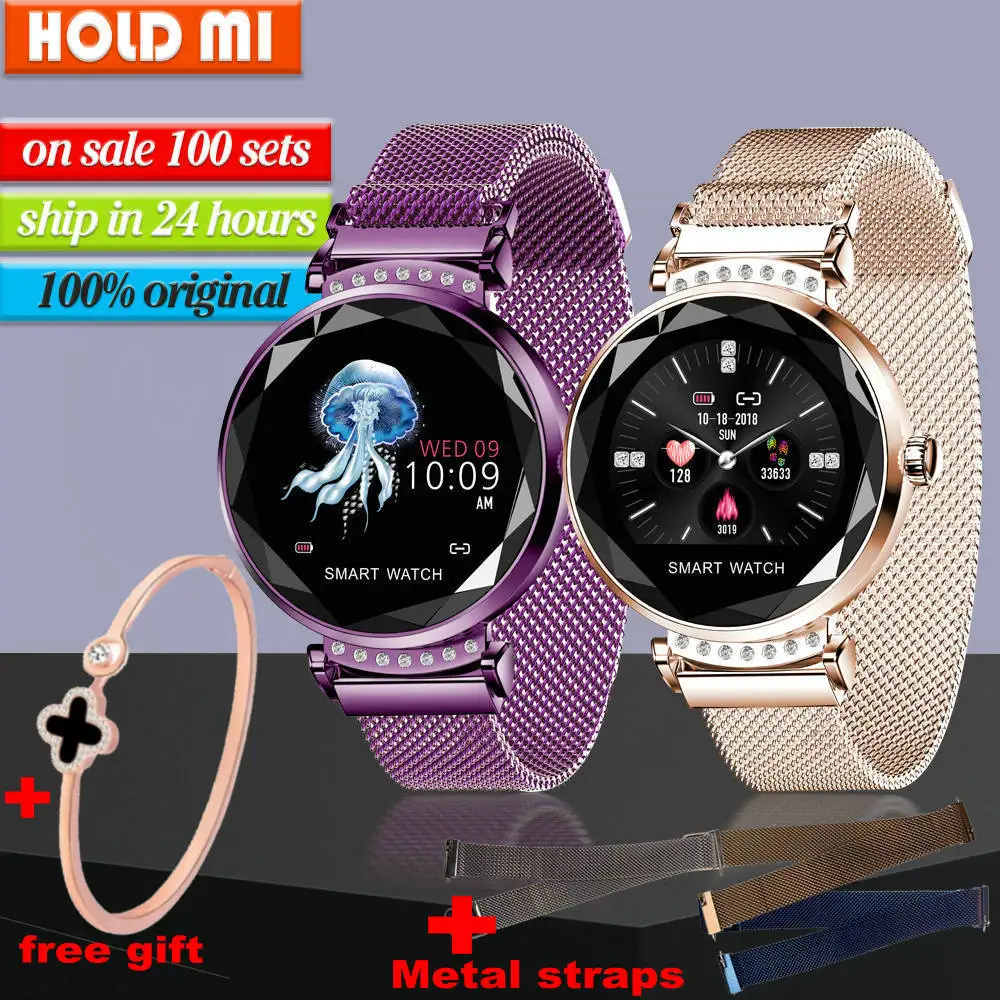 H2 женские водонепроницаемые Смарт часы с фитнес трекером смарт браслет
