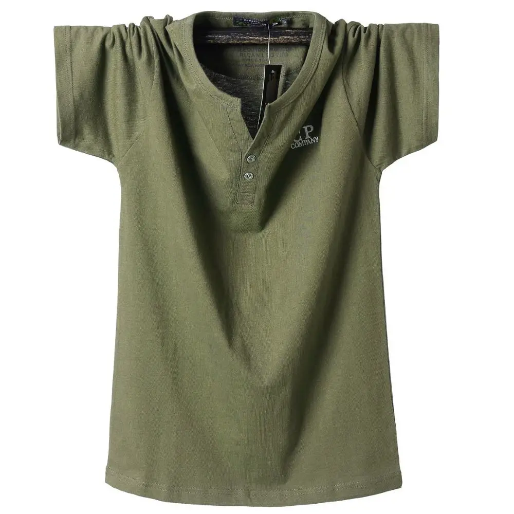 Летняя мужская футболка с пуговицами приталенная модные хлопковые футболки