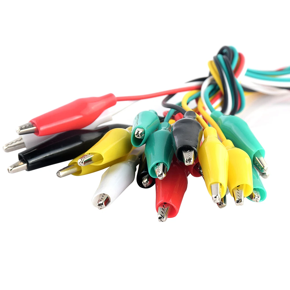 

10pcs Jumper Wire Test Leads Crocodile Roach Crocodile Cable Double-ended Jumper Alligator Clips Electrical DIY 27mm 35mm 44mm