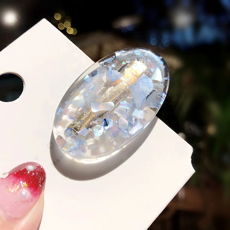 Blue Oval Новые женские Девушки мечта красота ацетат зажим для волос прекрасные заколки-пряжки для волос Головные уборы украшение ободок для волос модные аксессуары для волос - Цвет: Blue Oval