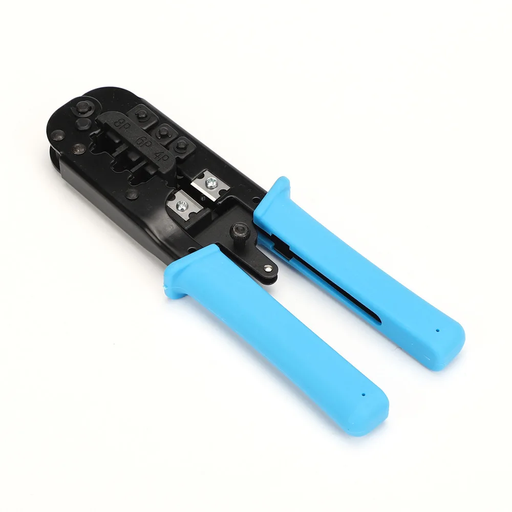 Three Use Cable Clamp Rj45/11/9 Blue Handle Network Tool More Function Crimping Pliers | Инструменты