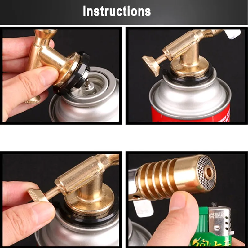 Газовый фонарь пистолет с пламенем медным Бутан газовая горелка зажигалка