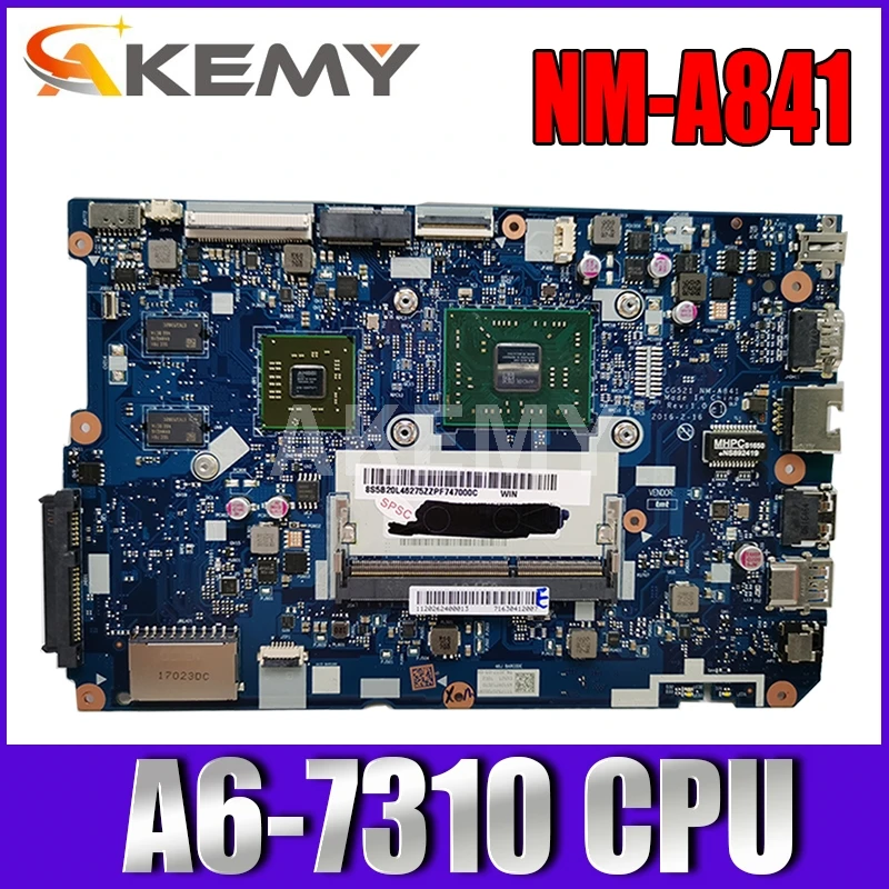  CG521 NM-A841  lenovo ideapad 110-15ACL     CPU:A6-7310 DDR3 GPU:AMD 2GB FRU 5B20L46297 5B20L46271