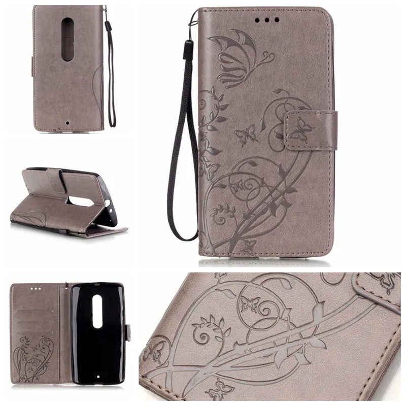 Fashion Retro butterfly pattern PU Leather + Soft Silicon Wallet Flip Cover Case For Motorola Moto X Play XT1562 XT1563 | Мобильные