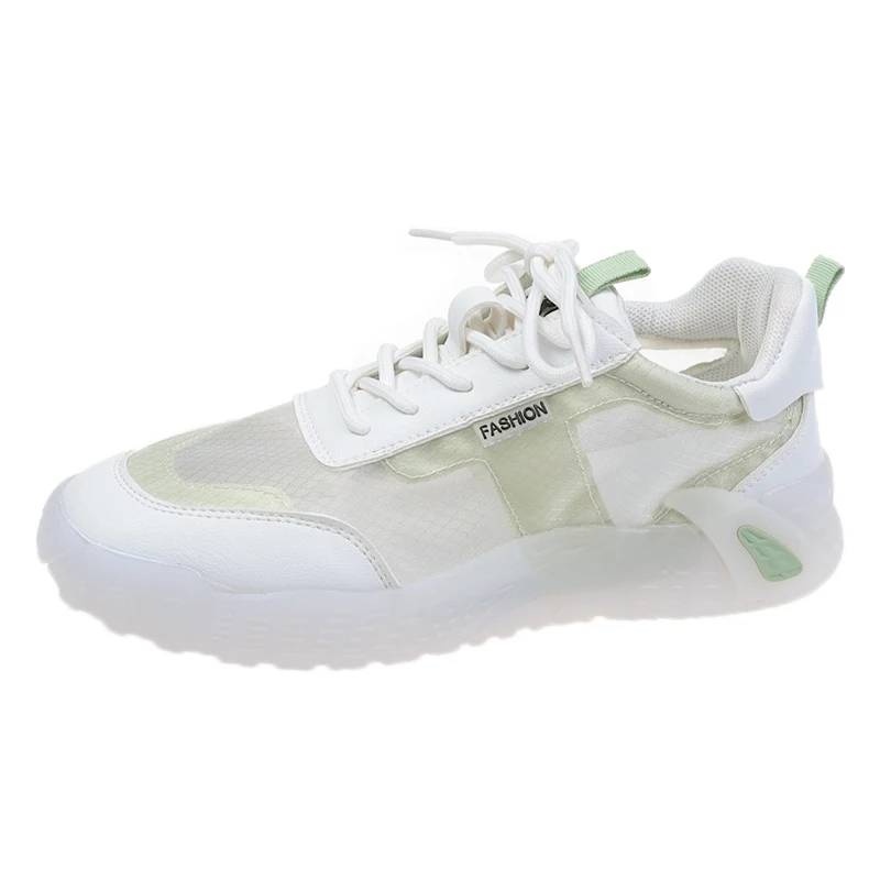 Кроссовки женские из сетчатого материала Вулканизированная подошва прозрачные