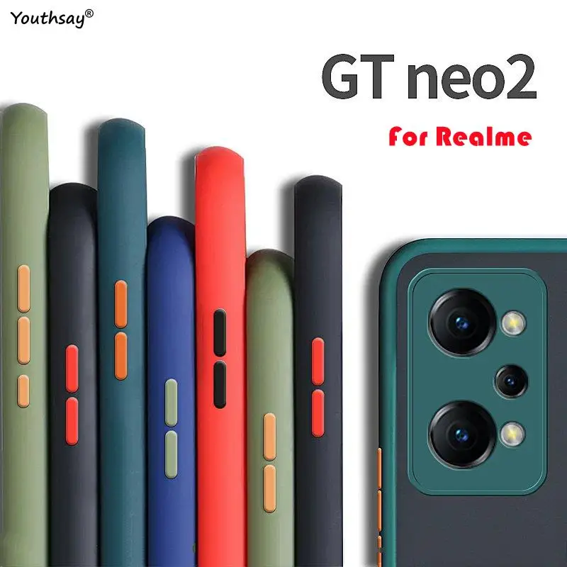 for realme gt neo2 case for realme gt neo 2 8 pro cover shell funda matte translucent shockproof phone bumper for realme gt neo2 free global shipping