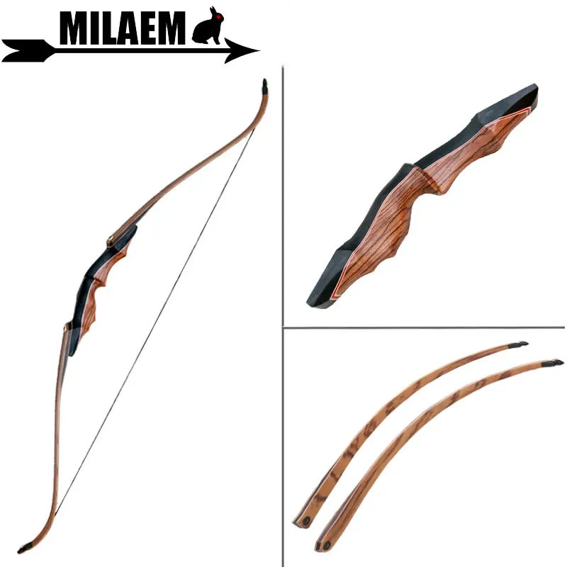 30 60lbs 60 дюймов стрельба из лука черный Охотник Рекурсивный лук правая рука