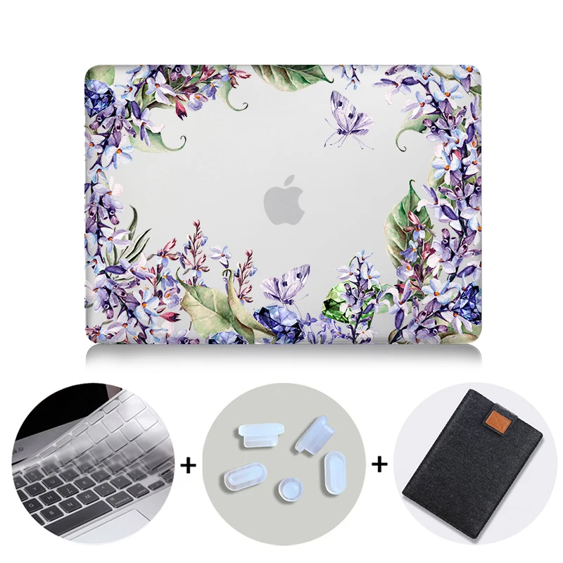 MB08 MTT чехол для ноутбука с цветочным узором и кристаллами для Macbook Air 11 13 Pro retina 13 15 дюймов с сенсорной панелью, Жесткий Чехол для ноутбука - Цвет: MB08