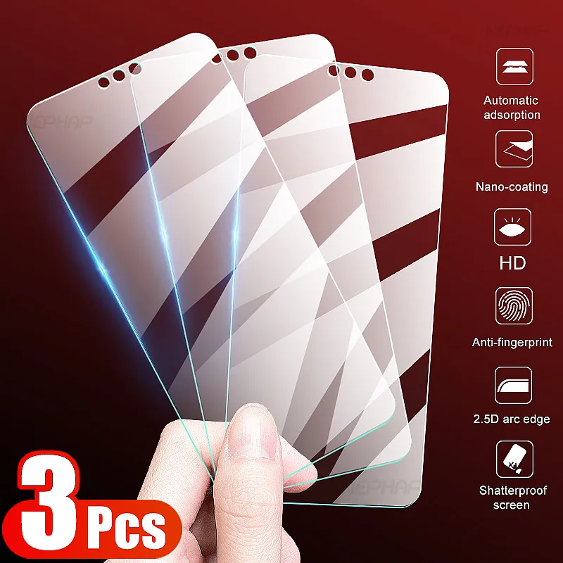 

3Pcs Tempered Glass On For Huawei Y7 Y9 Y5 Prime 2018 2019 Y8S Y8P Y7P Y6P Y6S Y5P Y9S Y7S Glass Huawei Y7 Pro 2019 Y5 Lite Film