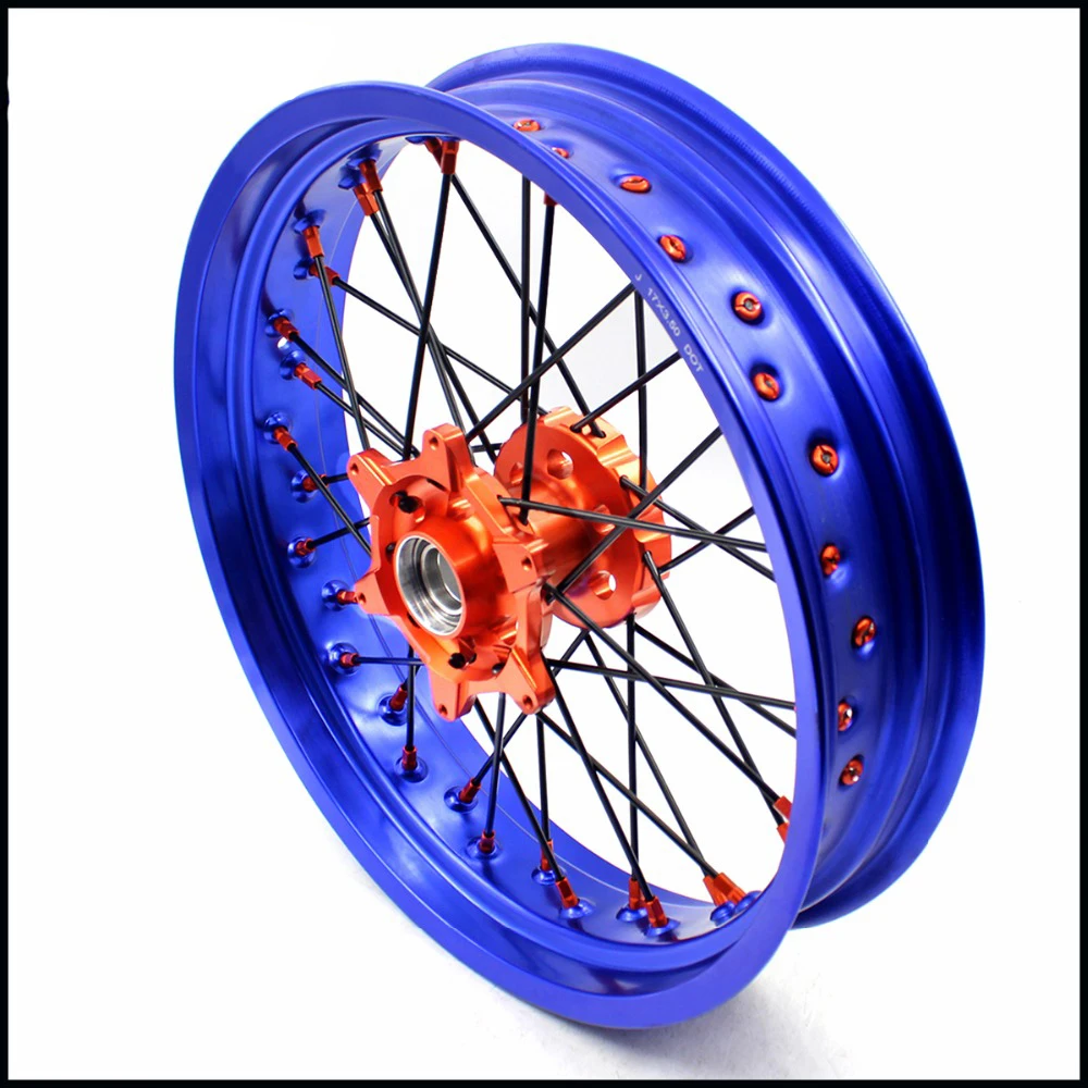 3 5/5 0 17IN. Supermoto колеса Supermotard обод набор для KTM EXC EXCF XC XCW XCF SX SXF 125 250 350 450 530 300 150 200