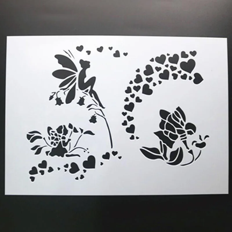 Цветок эльфа наслоения Трафареты для покраски стен шаблоны скрапбукинга марки