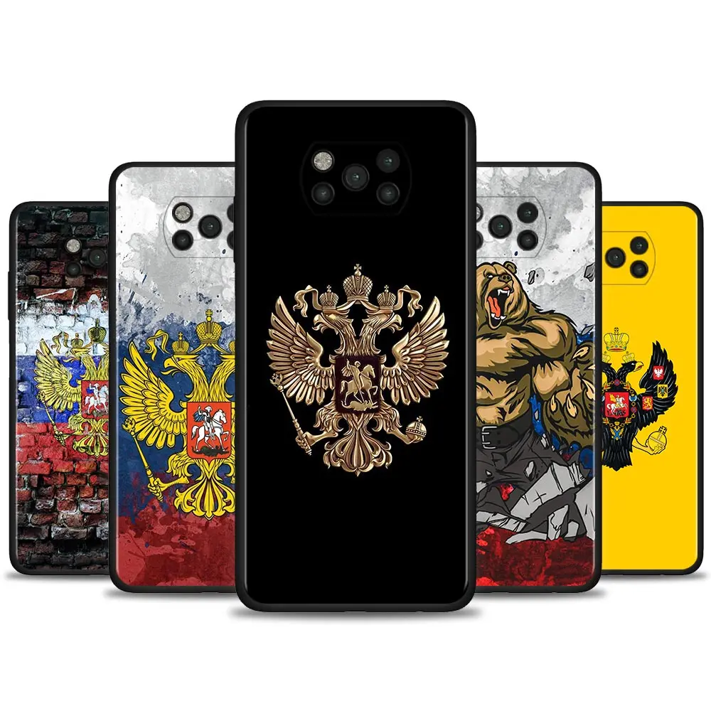 

Russia Russian Flags Emblem For Xiaomi F3 X3 GT Poco X3 NFC M3 Pro F1 Para for MI Note 10 Pro Case For Xiaomi CC9 Pro A3 A2 Lite