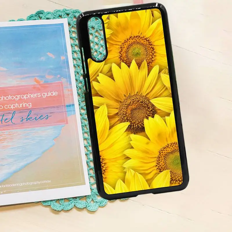 

Sunflower Yellow flower cover Phone Case PC for iPhone 11 12 pro XS MAX 8 7 6 6S Plus X 5S SE 2020 XR