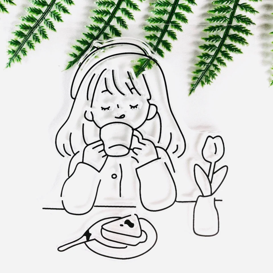 Прозрачные штампы 10*10 для испанской девушки с высокой чаепитией печать сделай