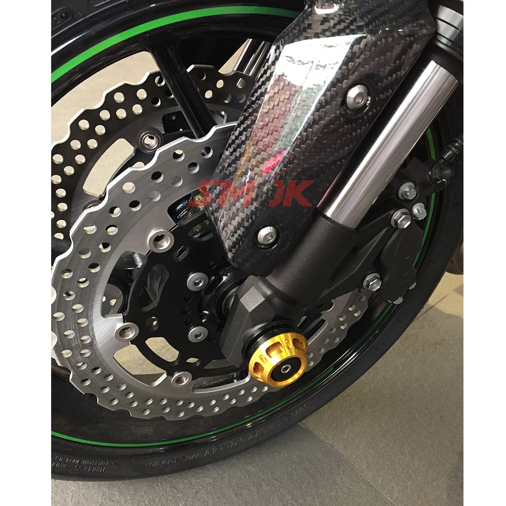 

Motorcycle CNC Aluminum Front Axle Fork Crash Sliders Protector For Kawasaki z800 2013-2017 Z1000SX NINJA Z1000 2003-2017