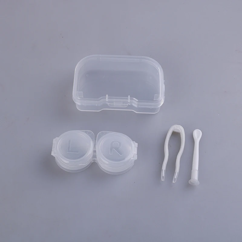1 Set Plastic Invisible Glasses Box Holder Container Case Soak Storage Eyecare Kit Eye Care Party Cosplay Tool | Аксессуары для