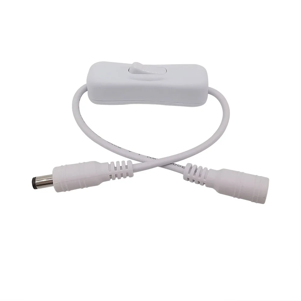 5Pcs DC 12V Light Switch Connector Male Plug to Female Jack Power Extended Cable Inline 304 ON-OFF Push Button Adapter | Обустройство