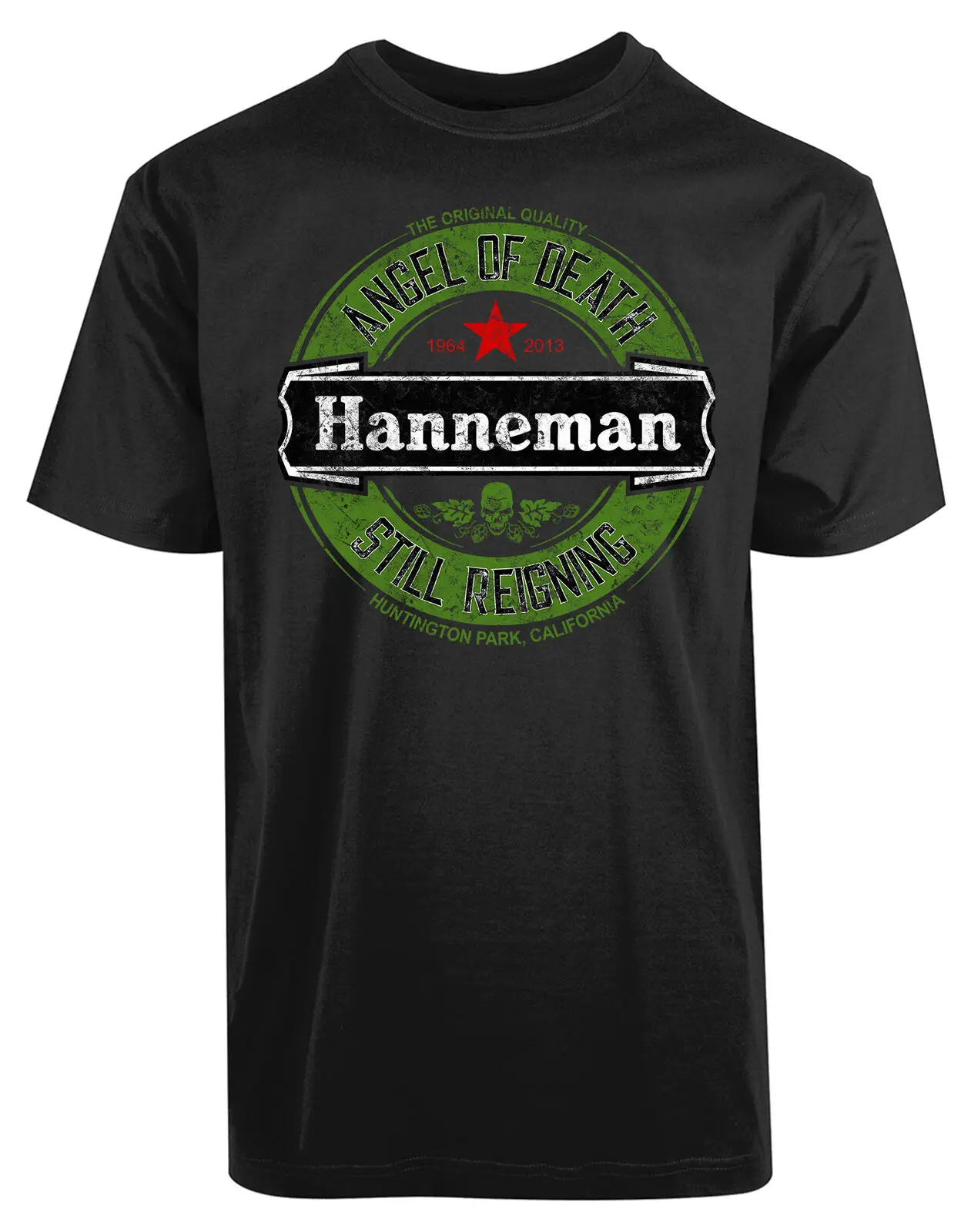 Hanneman Ангел смерти логотип California Новая мужская рубашка все еще царствующая