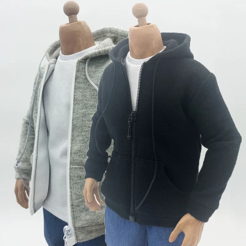 

1/6 Scale male soldiers clothes casual sweater hooded coat with zipper fit 12 inches TBL PH action figure dolls