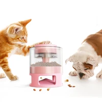 pet cat dog feeder press type fun interactive food catapult for pet slow feeder automatic dog feeder pet products comedero perro