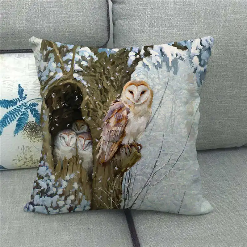 45 см * Рождественский Санта-Клаус весенняя птица льняные/Хлопковые наволочки для