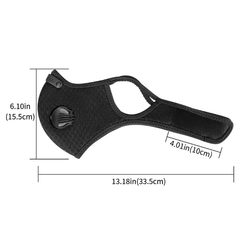 Cycling Face Mask Active Carbon With Filter Dust Breathing Valve Anti-Pollution Running Protective DropShipping7 | Спорт и