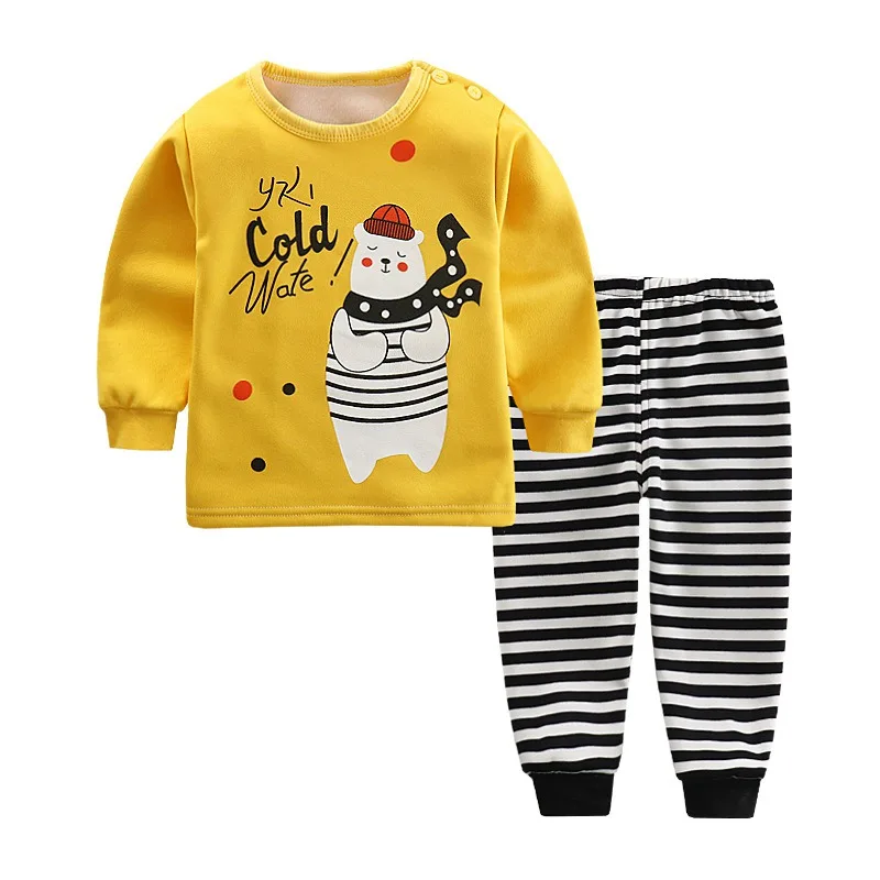 Style 23 Новые детские пижамные комплекты для мальчиков; футболка с длинными рукавами и круглым вырезом и принтом с героями мультфильмов; топы и штаны; осенне-зимняя одежда для сна для маленьких девочек - Цвет: Style 23