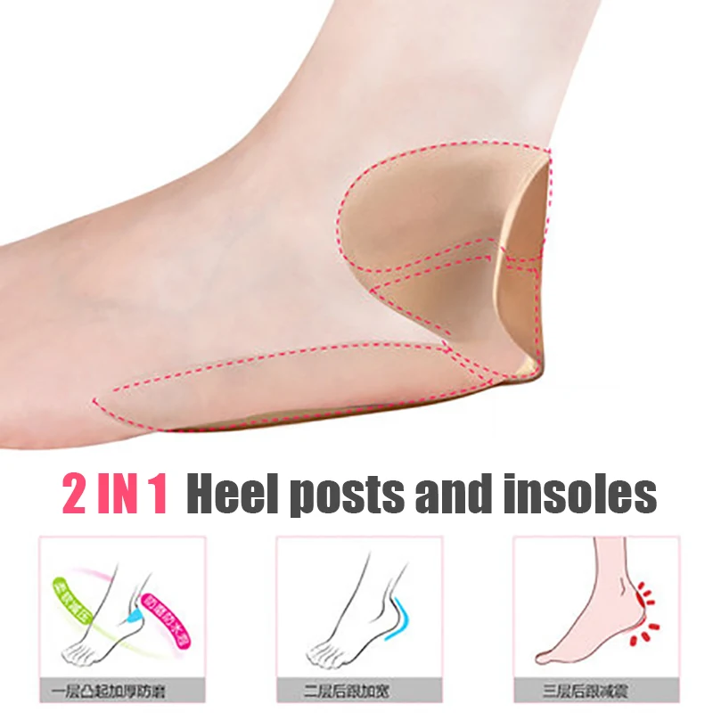 

2Pair thickened protect foot wear womens high heel shoes insoles pad All code
