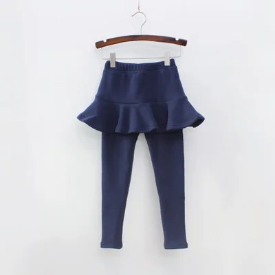 dark blue Новинка года, штаны для девочек Одежда для детей теплая хлопковая юбка-штаны для маленьких девочек, леггинсы для малышей зимняя одежда для девочек высокое качество#5449 - Цвет: dark blue