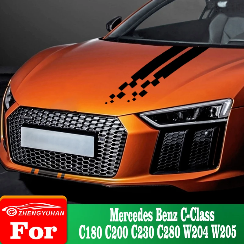 

Наклейка на боковую сторону автомобиля, графика для Benz C-Class C180 C200 C230 C280 W204 W205, боковая полоса, аксессуары для тюнинга автомобиля