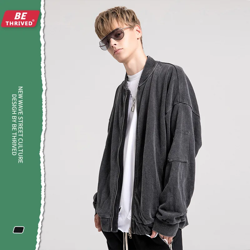 Мужская одежда | Новинка Осень 2021 двухсторонняя летная куртка на молнии Куртка