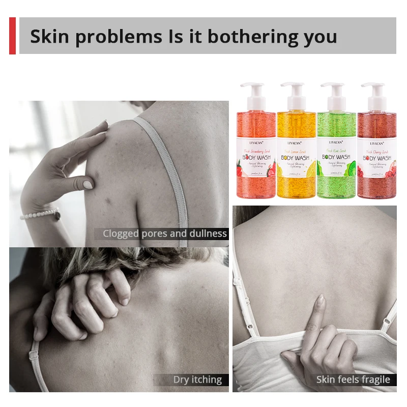 Органический Фруктовый скраб для мытья тела отшелушивающий увлажняющий