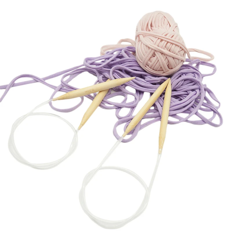 Круговые спицы деревянные свитера иглы шерстяная шапка вязальные кольца