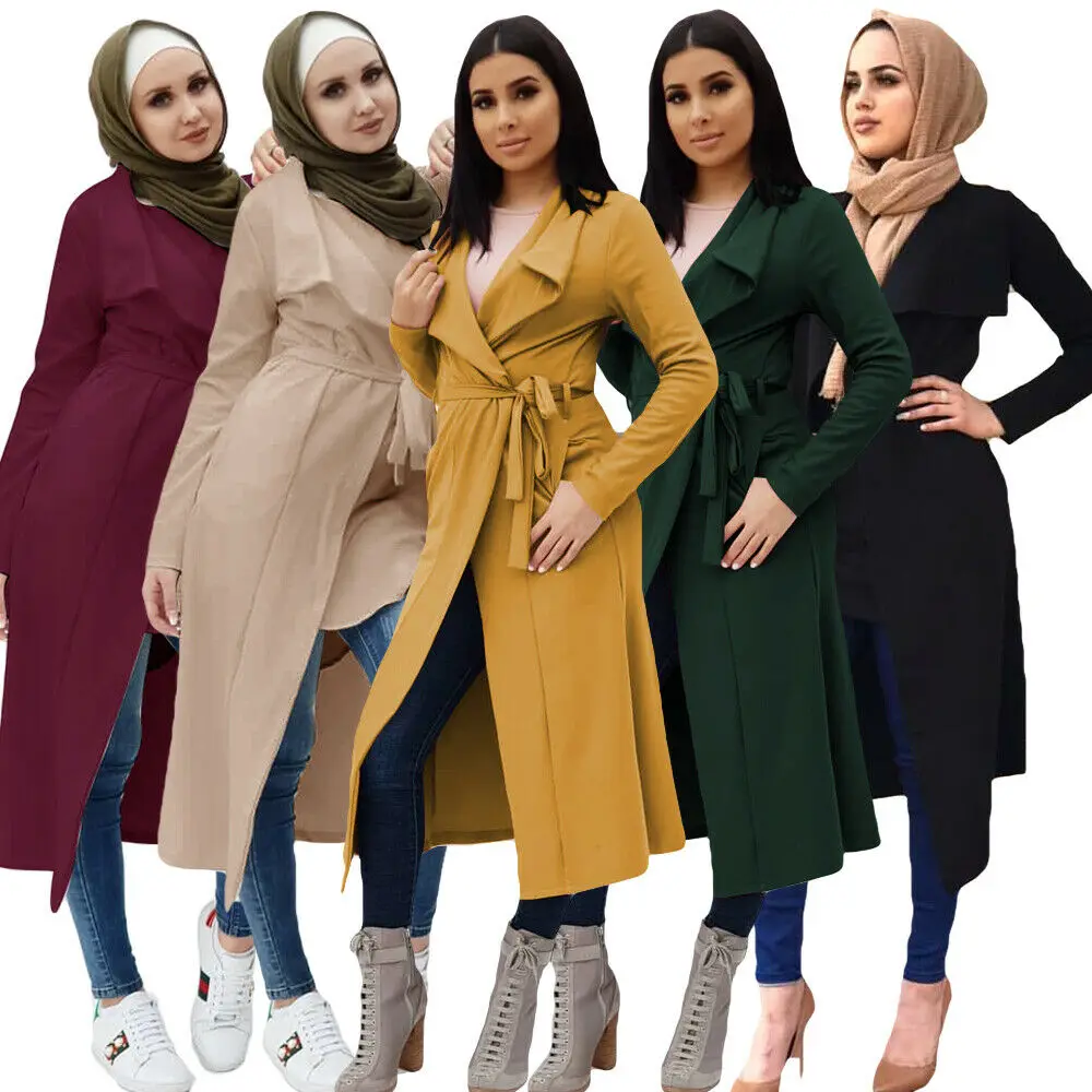 Женский длинный кардиган с лацканами повседневный вязаный длинным рукавом