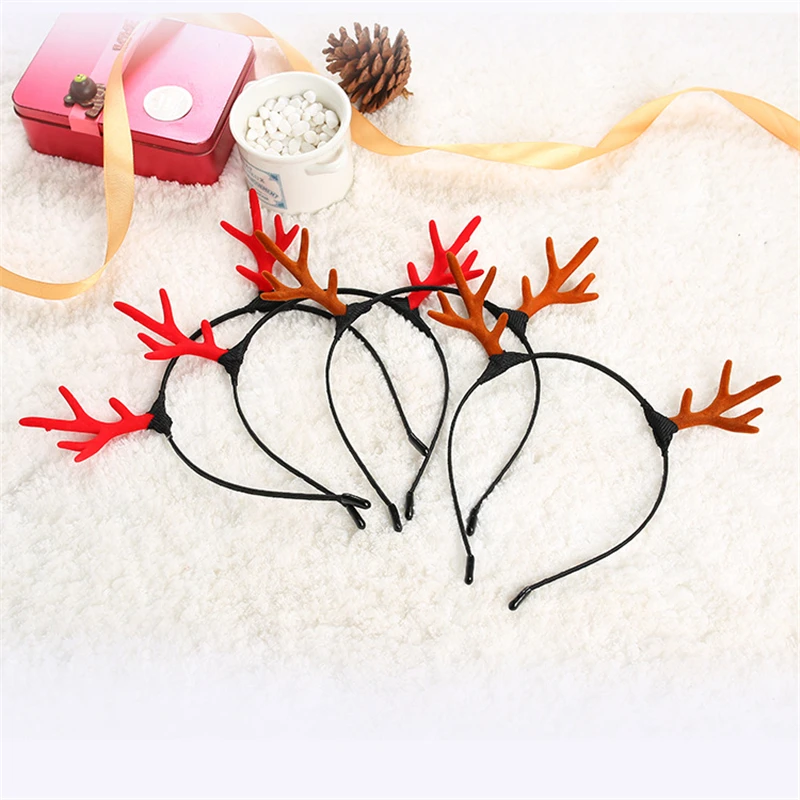 Navidad Christmas Hair Accessories Minnie Ears Headband Adult Reindeer Elf Ear Birtjday Gift | Дом и сад