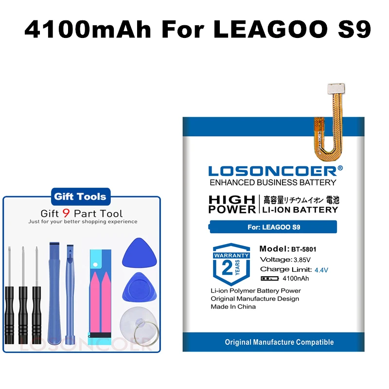 LOSONCOER BT 5801 BT5801 аккумулятор 4100 мАч для LEAGOO S9 Smart мобильный телефон батареи + номер