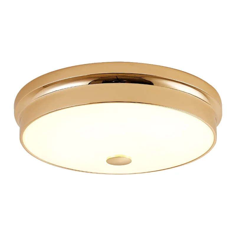 

Modern Simple Golden Round Crystal Ceiling Light Led Iron Bedroom Lamps Corridor Aisle Balcony Light
