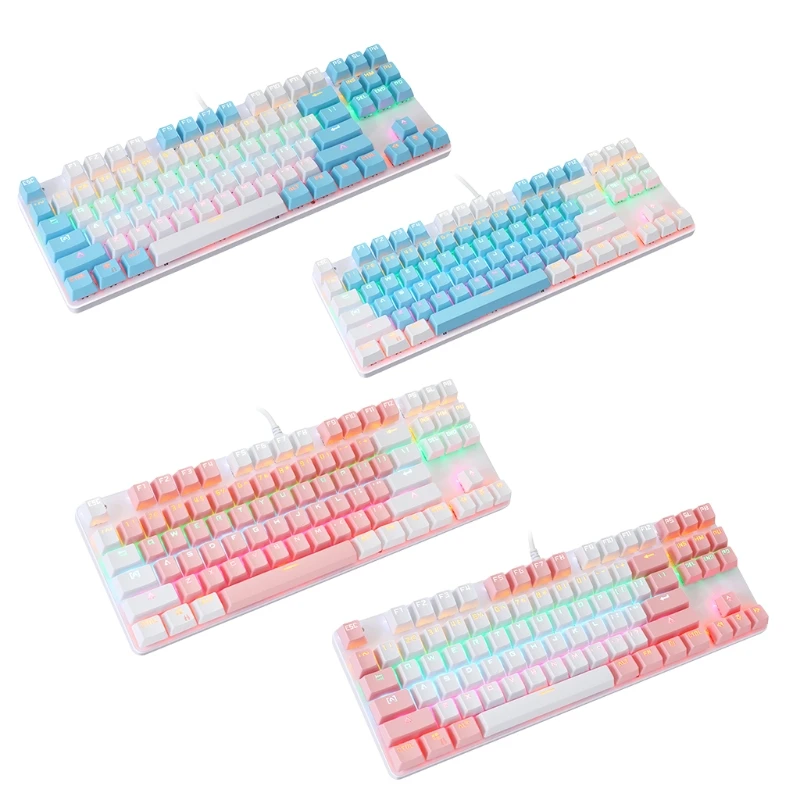 

2021 New Mechanical K100 Two-Color Green Axis Keyboard Waterproof Gaming Keyboardfor Windows Games Compact