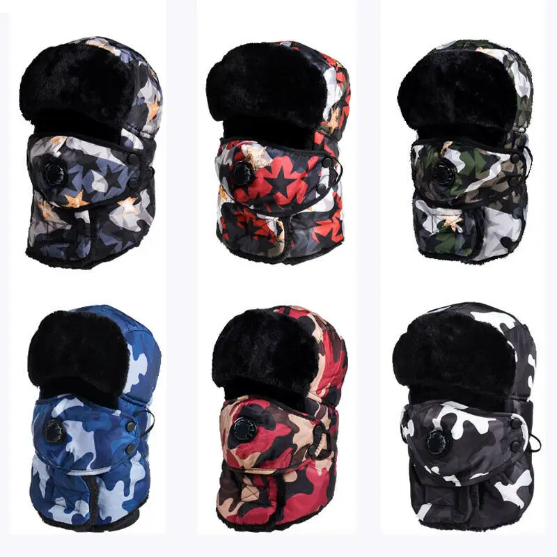 Men Snow Cap Thickening Warm Velvet Earmuffs Cycling Windproof Winter UK | Аксессуары для одежды