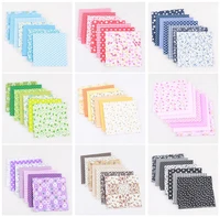 7pcs cotton printed fabric thin density bundle square stitching lint diy quilting flower pattern artcraft 2525cm
