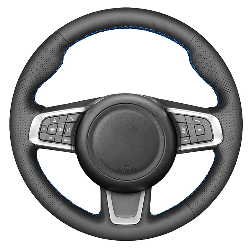 

Black Artificial Leather Car Steering Wheel Cover For Jaguar E-Pace 2017-2020 XE XEL 2015-2020 F-Pace XF XFL 2016-2020