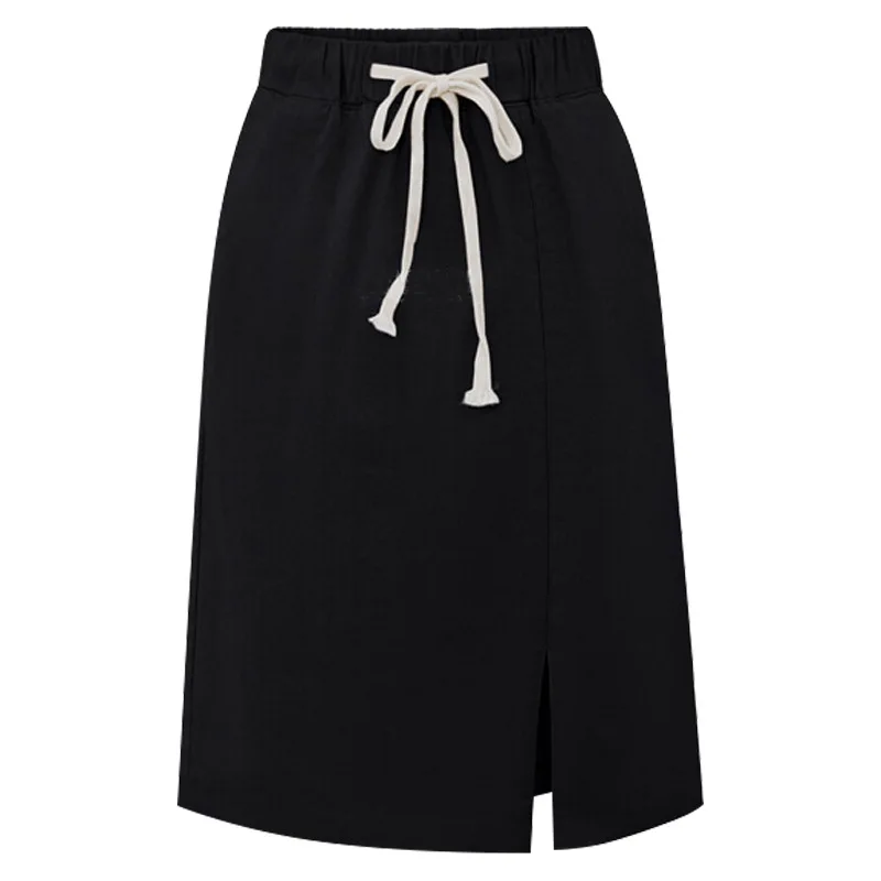 

Cotton Women Skirts Large Size 5XL 6XL Causal Skirt For Women High Waist A Line Causal Plus Size Female Skirts 2021 New