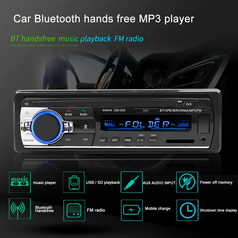 Автомагнитола 1 Din 24 В FM-радио Bluetooth Aux-вход | Автомобили и мотоциклы