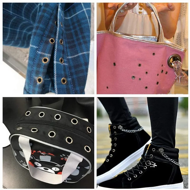 400 комплектов разных цветов Комплект прокладок Металлические Люверсы с 3 шт.