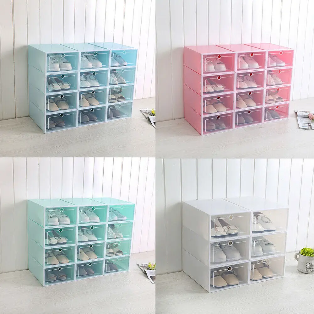 3 шт./компл. домашняя коробка для обуви органайзер пластиковая прозрачная