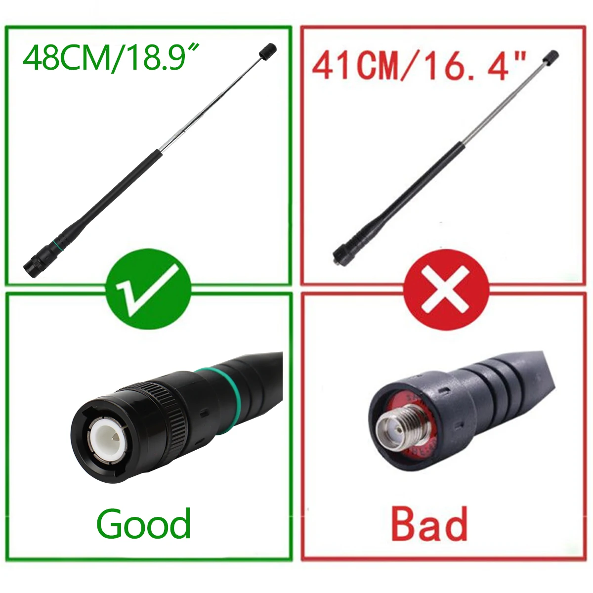 1 шт. телескопическая двухдиапазонная антенна с высоким коэффициентом усиления