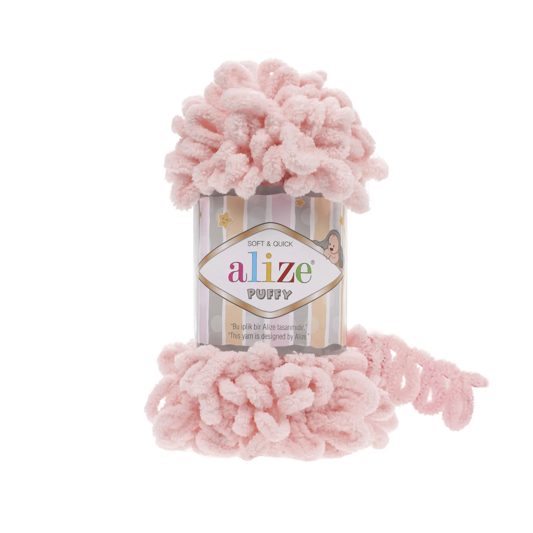Пряжа для вязания Alize (Ализе) Puffy (Пуффи) пряжа с петельками 100 грамм 9 метров | Дом и
