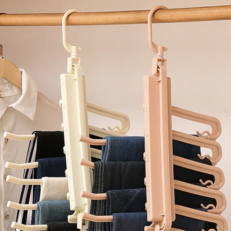 

Folding Multi-layer Pants Rack PP Multi-function Pants Racks Trousers Hanger Clothing Storage Hangers New