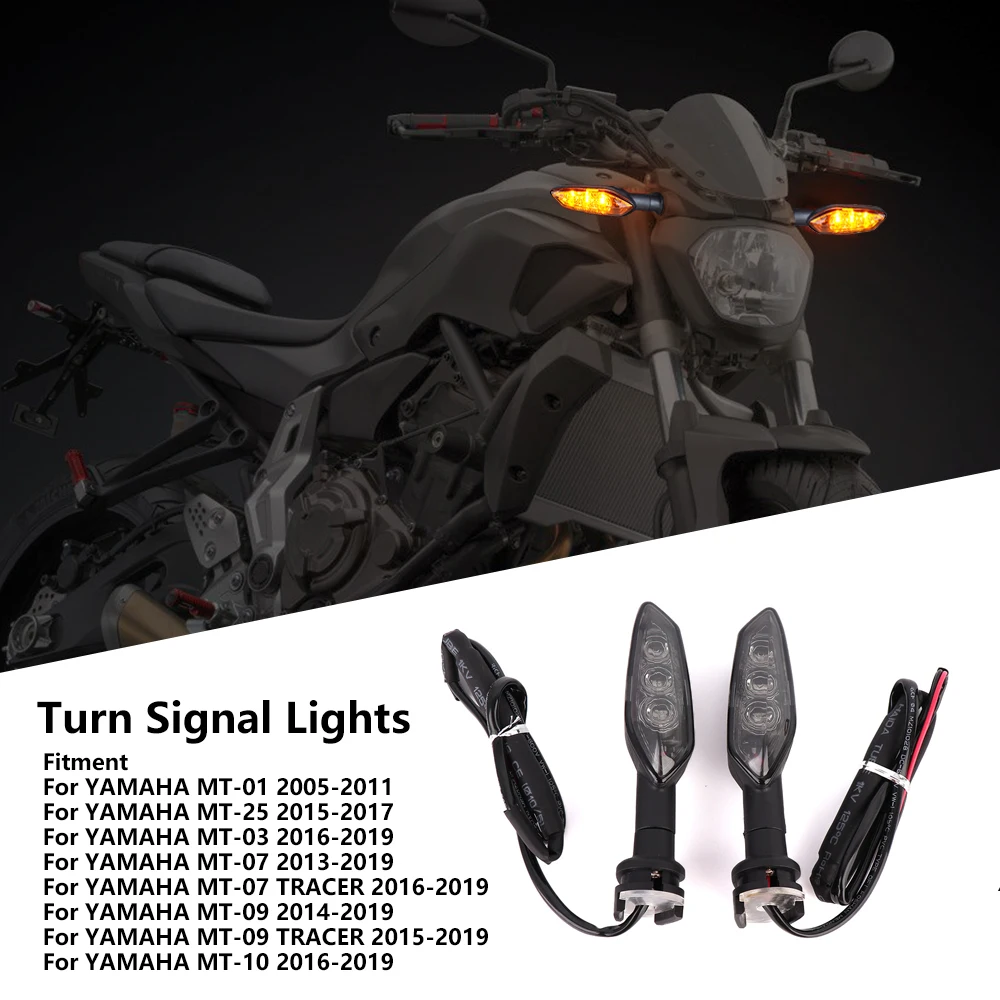 KEMiMOTO MT07 MT09 указатели поворота светодиодный для YAMAHA MT 07 09- MT 10 Tracer мотоцикл индикатор мигалка