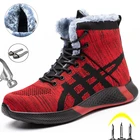 Мужские зимние ботинки, защитная обувь, мужские легкие рабочие ботинки, прочная рабочая обувь, строительные рабочие кроссовки, промышленные ботинки